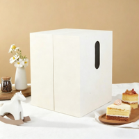 Scatola Regalo Rigida a Doppia Porta con Cassetto, Grande Formato, per Torte di Compleanno, Fiori e Confezioni Regalo