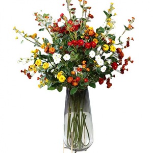 Ramo de flores artificiales de seda de alta simulación, arreglo de flores secas para decoración del hogar y bodas - Product Image 5