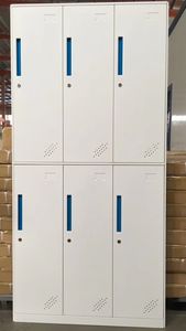 Двойной/3/4/6/9, стальной шкаф со встроенной ручкой, современный дизайн, гардеробный шкаф от фабрики Luoyang, хорошее качество - Product Image 3