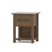 Ensemble de chambre à coucher rustique moderne 4 pièces Bureau Commode Chevets - Meubles de rangement personnalisables pour hôtel Utilisation domestique (Matériau MDF brun)