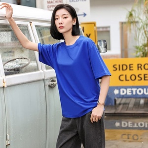 Unisex ZW-<b>one</b> Drop Shoulder Crew Neck Short Sleeve Tee 210 GSM Casual Basic <b>Top</b> - Product Image 3