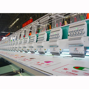 Máquina de Bordar Plana Hefeng de 15 Cabezales y 9 Agujas para Producción de Prendas de Alta Eficiencia con Cortador Automático - Product Image 2