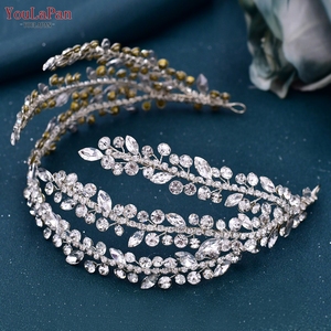 Diadème de mariage en cristal YouLaPan, décoration en strass, coiffe de mariée, diadème de concours de beauté pour accessoires de cheveux de mariée HP496 - Product Image 4