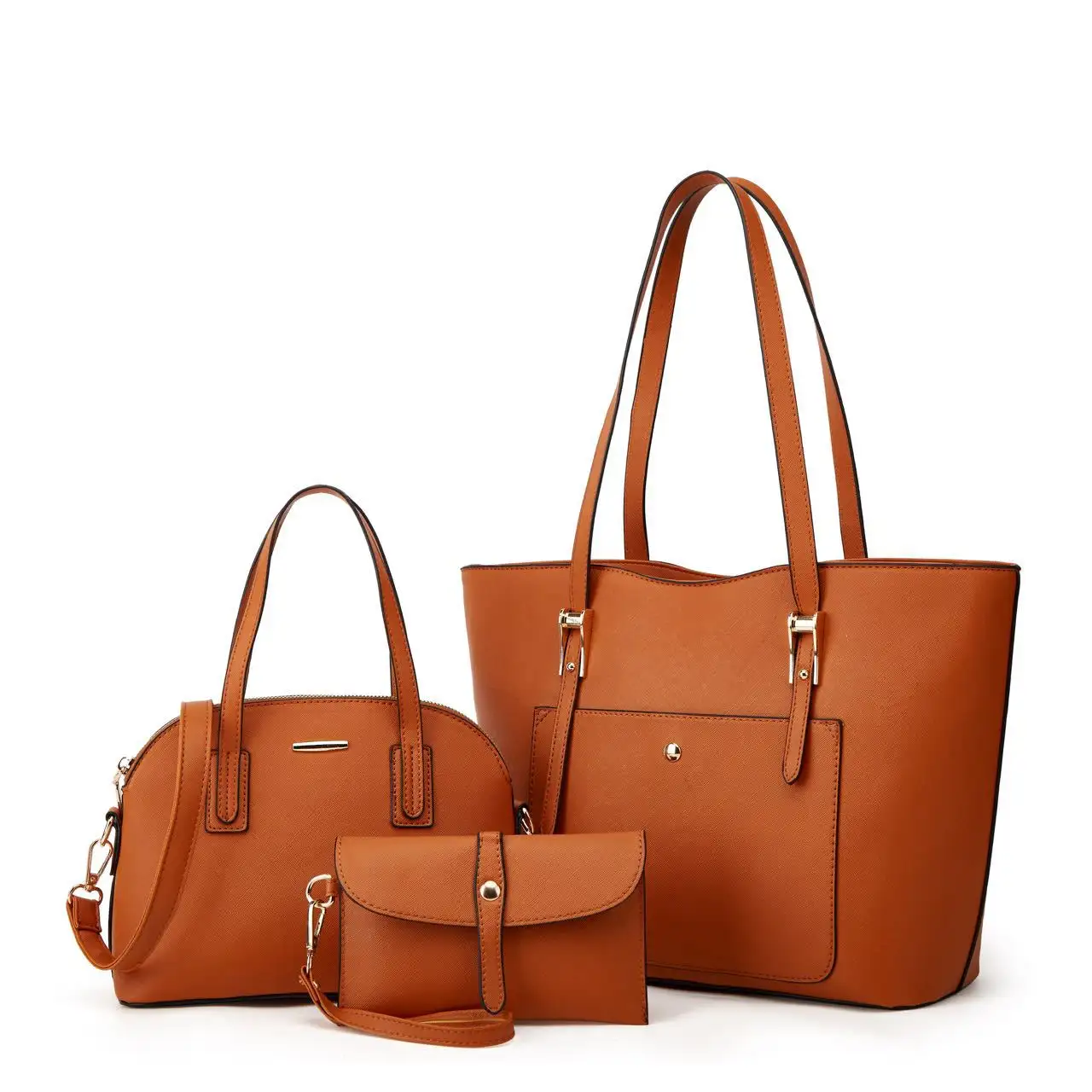 2024 neue Cross-Slung-Handtasche für Damen Zweihänder Freizeittüte PU-Material grenzüberschreitende Fac-Tasche