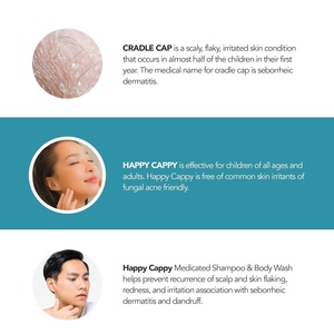 Shampooing médicamenteux de marque privée et nettoyant pour le corps-Le shampooing antipelliculaire pour bébé aide à la coiffe du berceau et à la dermatite séborrhéique réduit les rougeurs - Product Image 4