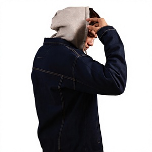 ELYSIAN INDUSTRIES Men's <b>Gothic</b> Solid Denim 100% Cotton Windproof Tracksuit Hooded Full Sleeve Zipper Regular Fit Streetwear - Product Image 5