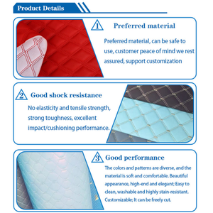 Tissu de revêtement en cuir synthétique imperméable avec support en mousse PVC, motif cousu, pour l'intérieur automobile et les meubles - Product Image 5