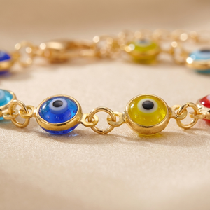 <span class=keywords><strong>Bracciale</strong></span> RINHOO Lucky Turkey Evil Blue Eye per Donna e Uomo, Braccialetto Regolabile con Occhio Rosso e Blu, Gioielli Portafortuna e Ricchezza - Product Image 6