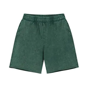 Ms041 Custom Zuur Wassen Shorts Heren Zomer Shorts Heren Vintage Wassen Shorts