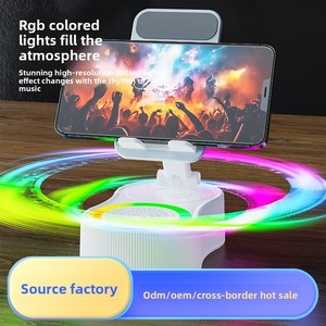 Support de téléphone portable rotatif à 360 degrés avec batterie externe intégrée, haut-parleur sans fil, mini haut-parleur portable d'ambiance - Product Image 3