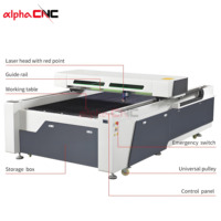 Machine de découpe et de gravure laser CO2 automatique haute puissance Alpha AQ-1325R-ccd Ruida avec caméra CCD, pour matériaux non métalliques, acrylique, bois, sur table.