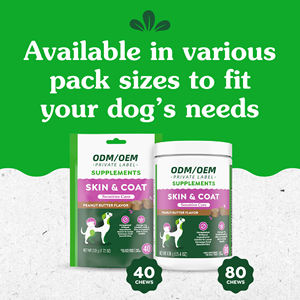 Complément alimentaire pour la peau et le pelage des chiens OEM/ODM - Huile de poisson et oméga-<span class=keywords><strong>3</strong></span> sous forme de friandises molles pour soulager les démangeaisons/peau sèche et les allergies, durée de conservation de 2 ans - Product Image 6