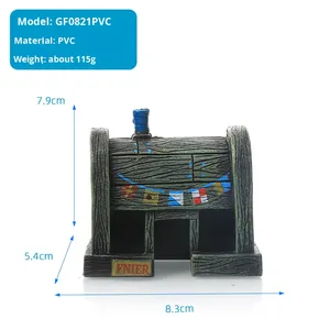 Decoración para Acuario, Figura de Plástico de Dibujos Animados, <span class=keywords><strong>Casa</strong></span> de <span class=keywords><strong>Piña</strong></span> y Cangrejo Ecológica y Creativa, Muñeco de PVC Baboney - Product Image 4