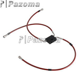 Kit <span class=keywords><strong>de</strong></span> conduites <span class=keywords><strong>de</strong></span> <span class=keywords><strong>frein</strong></span> ABS à double disque en acier inoxydable tressé pour <span class=keywords><strong>Harley</strong></span> Dyna Fat Bob/Low Rider 2012-2017 - Product Image 3