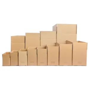 OEM Поставщик Оптовая подгонянный логос напечатал коробка перевозка груза почтовая упаковка гофрированной упаковки пустой 5-слойные фанерные картонная коробка