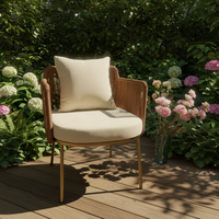 Chaise de balcon, mobilier de jardin extérieur pour villa et patio, confortable, légère, durable, en acier inoxydable, imperméable