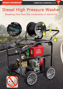 Idropulitrice Commerciale 350Bar 5075PSI 18LPM 5.5kw Diesel, Attrezzatura per Lavaggio Auto ad Alta Pressione, Pulitore a Getto per Fognature - Product Image 2