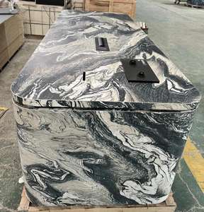 Moderno Piano di Lavoro in Marmo di Lusso Design Paesaggistico <span class=keywords><strong>Verde</strong></span> Naturale Isola <span class=keywords><strong>Cucina</strong></span> Bagno Top per Mobile Bagno in Marmo <span class=keywords><strong>Verde</strong></span> - Product Image 5