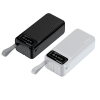 Offres Spéciales 2026 – Batterie Externe Portable Ultra-Fine 20000 mAh, 30000 mAh, 10000 mAh avec Câble Intégré et Lampe Torche LED