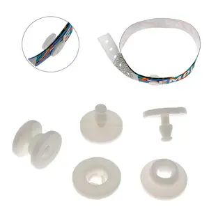 Plastik tombol jepret rusuk satu kali klip penggunaan tunggal untuk acara gelang pergelangan tangan