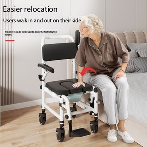 <b>Portable</b> Lightweight Good Quality Toilet Chair Multifunctional <b>Commode</b> Chair for Elderly - Product Image 2