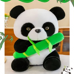 Hot Sell Custom Kawaii Bamboo Panda Doll Cute Plush Panda Soft Toy Stuffed Animal Toy For Girls Boys Gifts