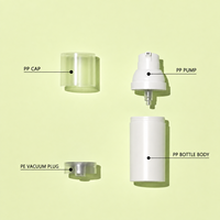 Flacon pompe sans air PP YN202B 30ml 50ml 75ml 100ml, flacon pompe à vide fileté avec buse personnalisée pour sérum et lotion