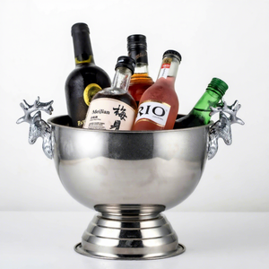 Cuenco de hielo pequeño de tamaño Regular, enfriador de vino, <span class=keywords><strong>Bar</strong></span>, champán, cerveza, cubo, bañeras, Enfriador de fiesta, cuencos de hielo redondos - Product Image 1