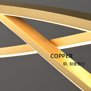 Lámpara de Techo Minimalista de Cobre Estilo Italiano para Comedor, Lámpara Colgante Moderna Nórdica para Barra, Oficina - Product Image 5