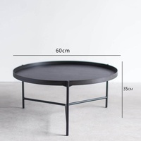 Kinno Salon canapé table basse ronde petit appartement moderne simple nordique minimaliste fer art table ronde