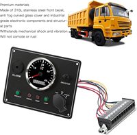 Panel de Instrumentos Marino para RV/Barco de 12V/24V, Nuevo, con Indicador de Motor, Capacidad de Motor de 1-2L, 4000 RPM, Panel de Interruptores con Retroiluminación Roja