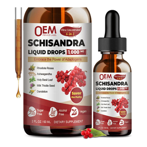 Supplément de <span class=keywords><strong>Schisandra</strong></span> 6 en 1 OEM gouttes de baies de <span class=keywords><strong>Schisandra</strong></span> avec Rhodiola Rosea Ashwagandha racine de pissenlit de - Product Image 1