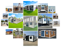 Maison conteneur extensible de 40 pieds et 20 pieds, prête à l'emploi, villa préfabriquée avec 2, 3, 4 ou 5 chambres, maison mobile préfabriquée portable