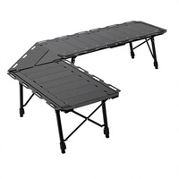 Table tactique pliante en aluminium avec fonctions de levage et de pliage multifonctionnelles, mobilier d'extérieur pour le camping et les pique-niques