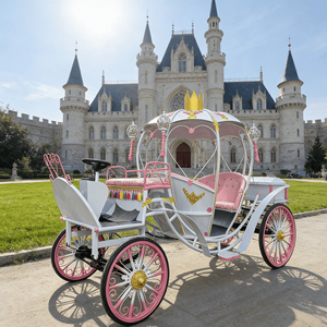 Carruaje de Goma de Cuatro Ruedas para Conducir con Caballos, Modelo Victoria, para Alquiler - Product Image 1