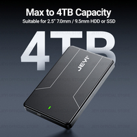 Carcasa de disco duro con interfaz USB de 2,5 pulgadas tipo C 3,1 SATA III Compatible con 7Mm 9,5mm SATA HDD SSD compatible con UASP sin herramientas