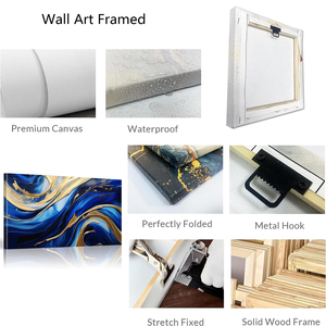 Modern Printed Rose Gold Diamond Paper Wall Art Muslim Style Home Hotel Decor - Product Image 5