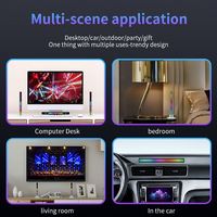 Lámpara de Pie de Esquina Moderna con 16 LED RGB, Luz Ambiental Activada por Sonido, Control por Voz y Aplicación, Tira de LED con Ritmo Musical
