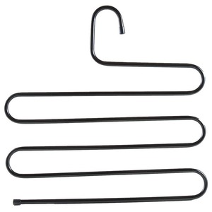 Multi Layer Trouser Hanger Space Saving Clothes Organizer Hook Type PP Material Rectangle Shape For Wardrobe Storage - Product Image 3
