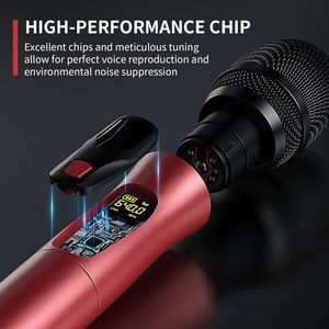Professional XLR <b>Wireless</b> <b>Microphone</b> System Handheld Dynamic <b>Microphone</b> with Plastic Metal Connector for Karaoke Singing UHF UHF - Product Image 2