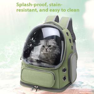 पोर्टेबल आरामदायक सांस लेने योग्य बड़ी क्षमता बिल्ली कुत्ते स्टलर वाहक बटन बंद ठोस पैटर्न पालतू जानवर यात्रा - Product Image 3