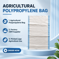 Levering van 25kg en 50kg herbruikbare geweven PP zakken van polypropyleen met aangepast logo voor gebruik in de landbouw, geschikt voor verpakkingen van maïs, rijst en veevoer.