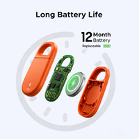 Traceur intelligent double système MFI Find My IP67 Air Tag avec lumière LED pour Android, localisateur de clés, portefeuille, sac, compatible Google Find Hub