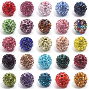 Lot de 10 perles droites en poterie douce Shambhala, perles rondes colorées, accessoires pour bracelet et collier DIY - Product Image 2