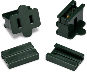 Prises femelles pour câbles SPT-2 Zip Wire, embouts verts et connecteurs en ligne pour cordons de lumières de Noël C7 C9, usage extérieur - Product Image 2