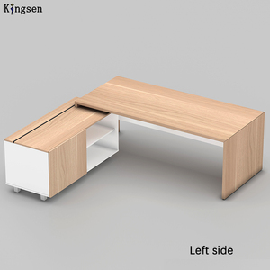 Ev ofis masası çin üreticinin mobilya koleksiyonu ile <span class=keywords><strong>l</strong></span>-şekilli beyaz dosya dolabı ofis masası - Product Image 3