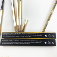 Crayon à sourcils double vegan de luxe avec logo personnalisé Lilywild, pommade à sourcils 3D, crayon fin pour définir les sourcils