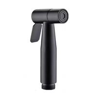 Lujoso pulverizador de bidé de mano de acero inoxidable SUS304 negro, juego de ducha de inodoro de doble función y alta presión para proyectos de villas