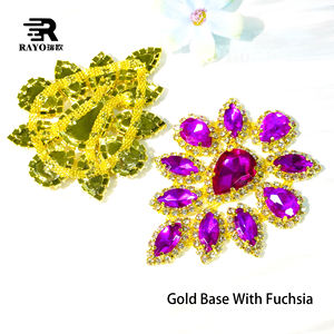 Apliques de diamantes de imitación de flores de cristal brillante perfectos para vestidos de noche de baile y vestido de diamantes de imitación y apliques de diamantes de imitación - Product Image 4