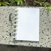 Carnet A5 avec couverture en plastique, logo personnalisé imprimé, 40 pages lignées blanc ivoire, reliure thermique, journal scolaire